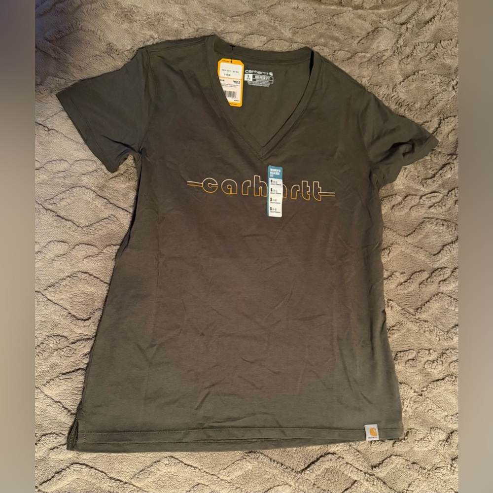Carhartt Women's Gray V-Neck Top